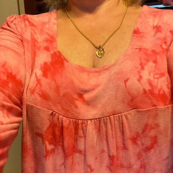 Fashion bug Pink Tie Dyed Top 1X Some Piling - Picture 6 of 11